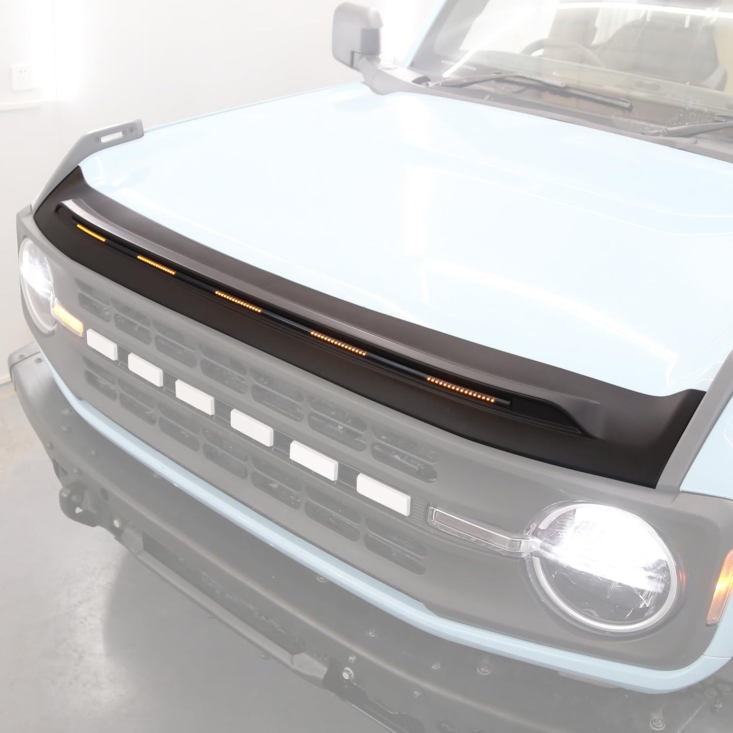 Hood Deflector with Amber Light for Ford Bronco 2021-2026
