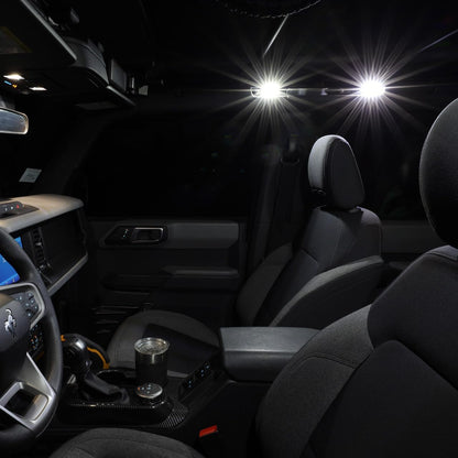 4PC Interior LED Dome Light Kit V2 w/Harness for Ford Bronco 2021+ (2 Door Hardtop or 4 Door w/Soft Top) - OMOTOR