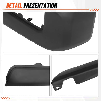 ECOTRIC Rear Bumper End Cap Compatible With 2016-2023 Toyota Tacoma W/O Sensor Hole Replace for TO1105133, TO1104133; 52156-04010, 52155-04010 Corner Cover Driver and Passenger Side Black