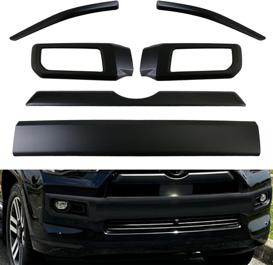 Blackout Kit for 4Runner Limited, Front Bumper Grille for Toyota 4Runner Limited 2024-2014 Accessories Inserts Protector Molding Cover Set of 6PCS ABS Matte Blackout (Only fit Limited)