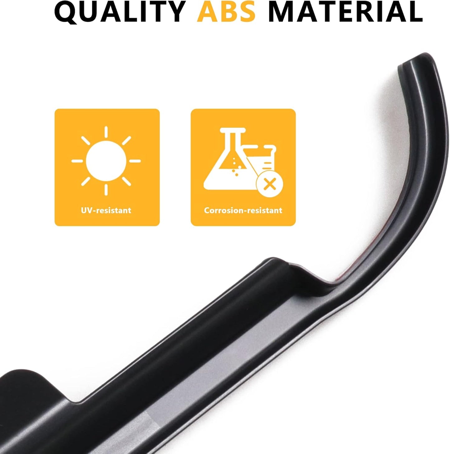 Black Window Visor Rain Guard Compatible with 2021 - 2025 Ford Bronco 4 Door