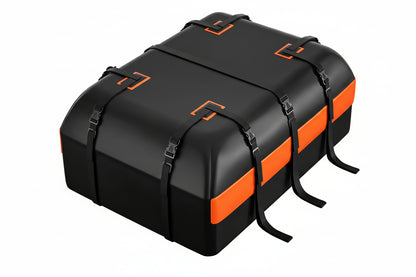 Car Rooftop Cargo Carrier Bag, 15 Cubic Feet Waterproof Heavy Duty 840D Car Roof Bag for All Vehicle with/Without Racks - Anti-Slip Mat