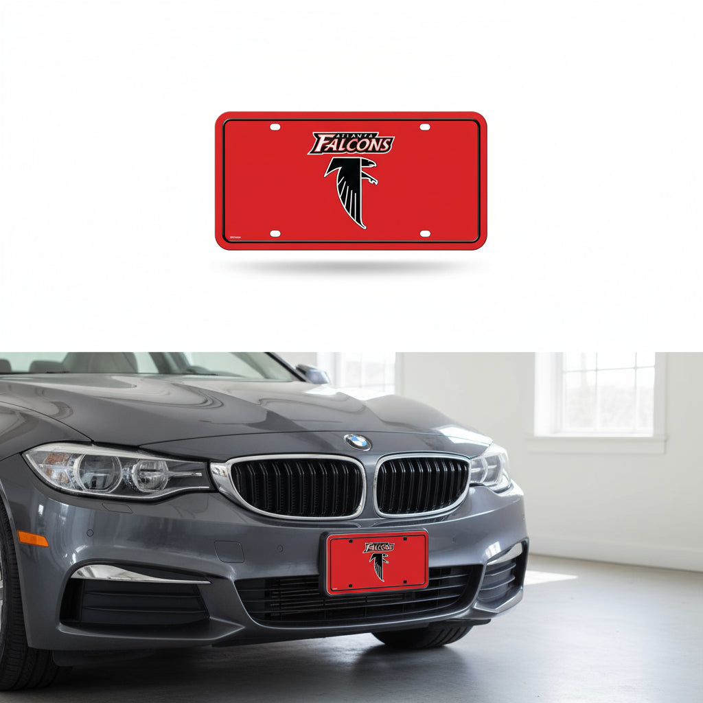 Rico Industries NFL Football Modern Retro Metal Auto Tag 6" x 12" - Great for Truck/Car/SUV