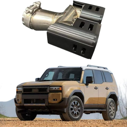 Titanium Black muffler exhaust Tail Pipe for Land Cruiser Prado LC250 — OMOTOR