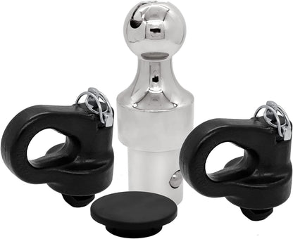 Puck System Gooseneck Hitch Ball Kit, Compatible with 2013-2024 Ford F250 F350 F450, 2016-2024 Chevrolet Silverado, GMC Sierra & Nissan Titan XD, 30000 lbs GTW/ 7500 lbs VTW, 2-5/16 Inch Ball - OMOTOR