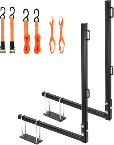 Heavy Duty Steel RV Tote Tank Carrier with 2 Ratchet Straps, Fit Max 4.5" Bumper