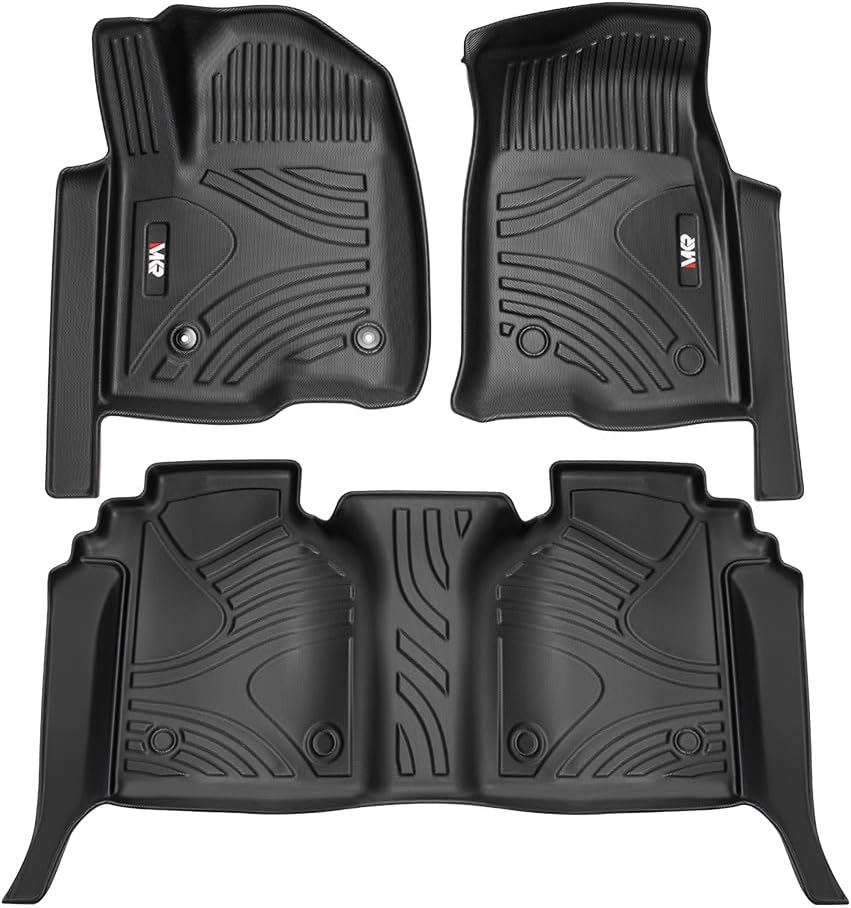 All Weather Floor Mats for Chevy Silverado GMC Sierra 1500 2019-2025 / SLV/SRA 2500 3500 HD Crew Cab 2020-2025