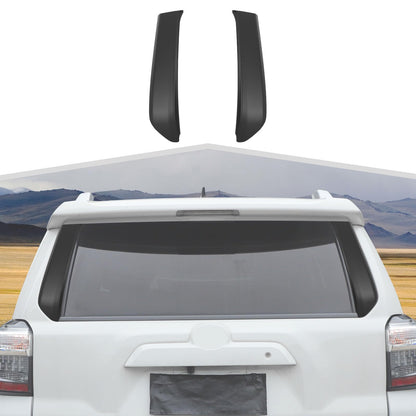 Tailgate Door Window Moldings Trim Rear Window Spoiler Side Wing Protector Covers Exterior Accessories Fit for Toyota 4 Runner 2010-2023 (Carbon Fiber Grain)