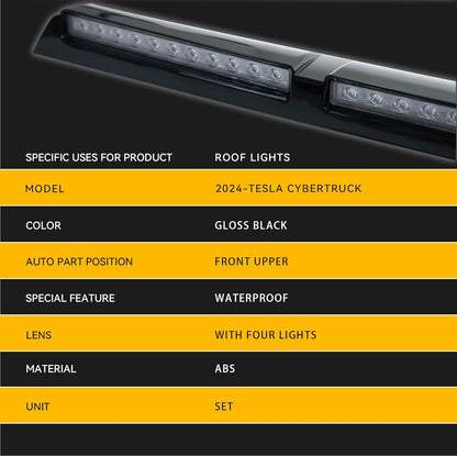 LED Roof Top Light Bar Lightbar for 2024 2025 Tesla Cybertruck