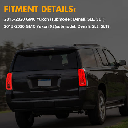 Sequential LED Tail Lights for 2015-2020 GMC Yukon/Yukon XL