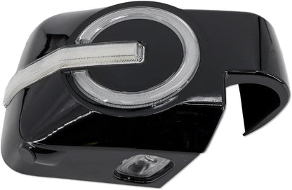 IAG I-Line Side Mirror LED Lighted Cap for Ford Bronco 2021+ 2/4 Door in Gloss Black Finish (Not Sport)