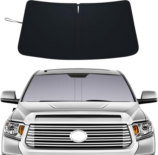 Windshield Sun Shade for Toyota Tundra 2014-2021, Custom Fit Foldable Front Window Sunshade Sun Visor Protector, Block UV Rays Keep Your Car Cooler