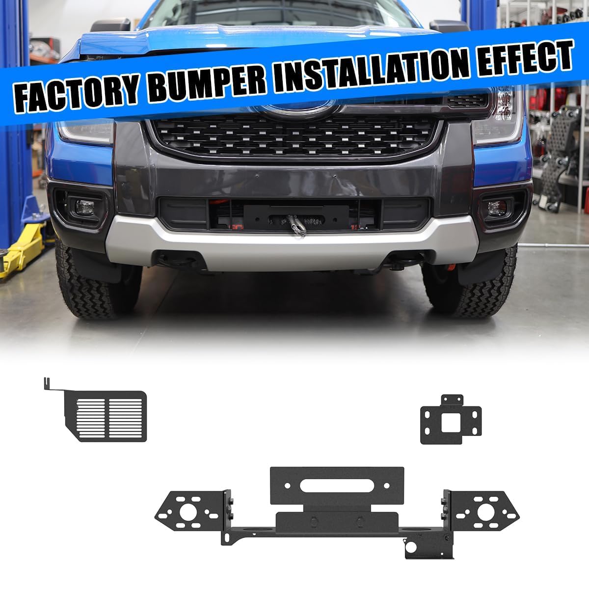 Winch Mounting Plate for 2024-2026 Ford Ranger (Excl. Raptor/Diesel Engine)