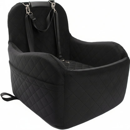 Dog Booster Car Seat for Small/Medium Dogs, Memory Foam Elevated Cushion, Fully Detachable & Washable with Safety Leashes, Fits All Car Seats & SUV - OMOTOR