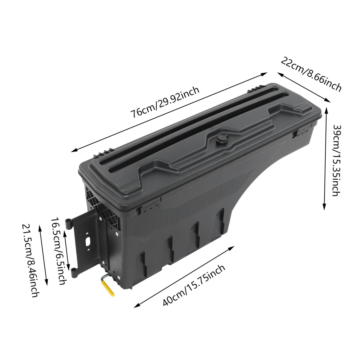 Truck Bed Storage Box For Ford Ranger 2019-2023 , ABS & Iron Tool Organizer