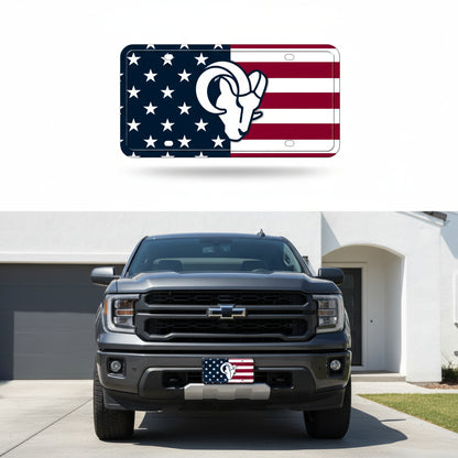 Rico Industries NFL Football USA Metal Auto Tag 6" x 12" - Great for Truck/Car/SUV