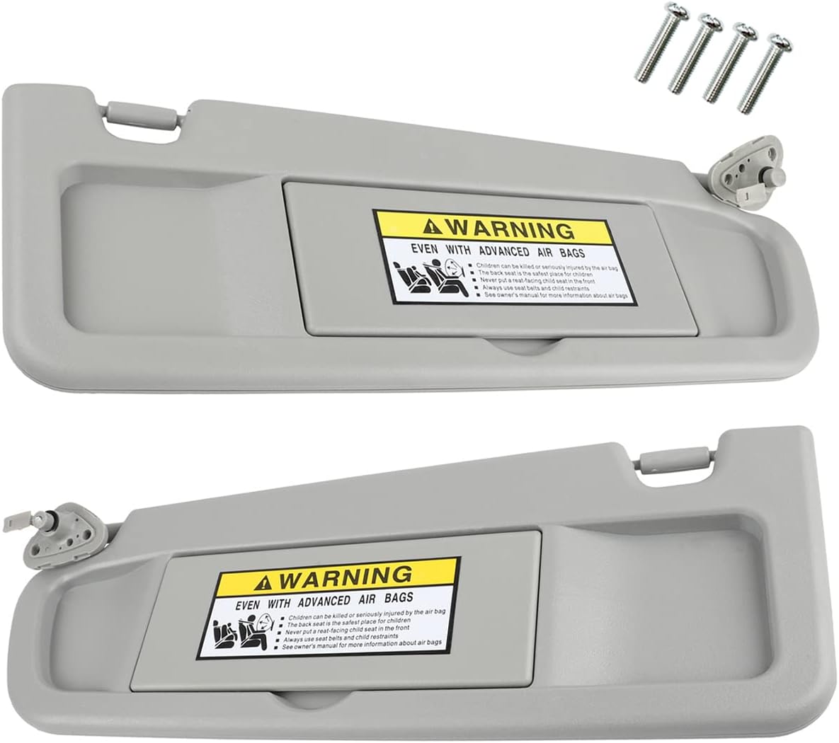 Left Driver and Right Passenger Side Sun Visor Gray Compatible with Honda Civic 2006 2007 2008 2009 2010 2011 Replaces # 83280-SNA-A01ZC 83230-SNA-A01ZC