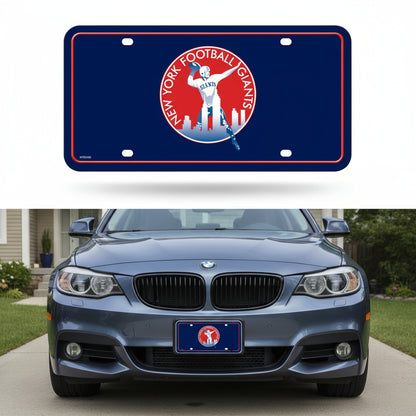 Rico Industries NFL Football Modern Retro Metal Auto Tag 6" x 12" - Great for Truck/Car/SUV