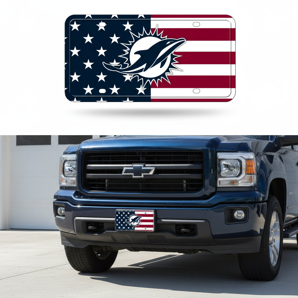 Rico Industries NFL Football USA Metal Auto Tag 6" x 12" - Great for Truck/Car/SUV