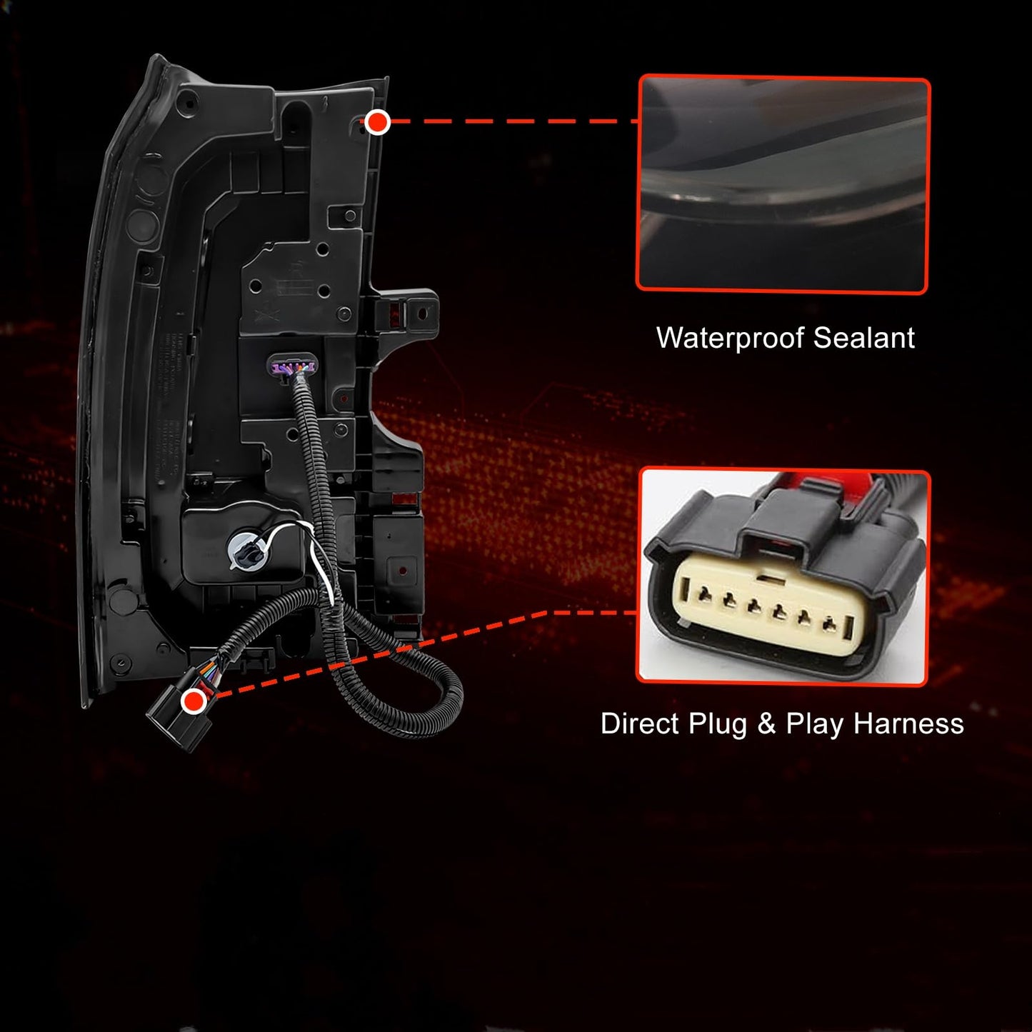 Sequential LED Tail Lights for 2015-2020 GMC Yukon/Yukon XL