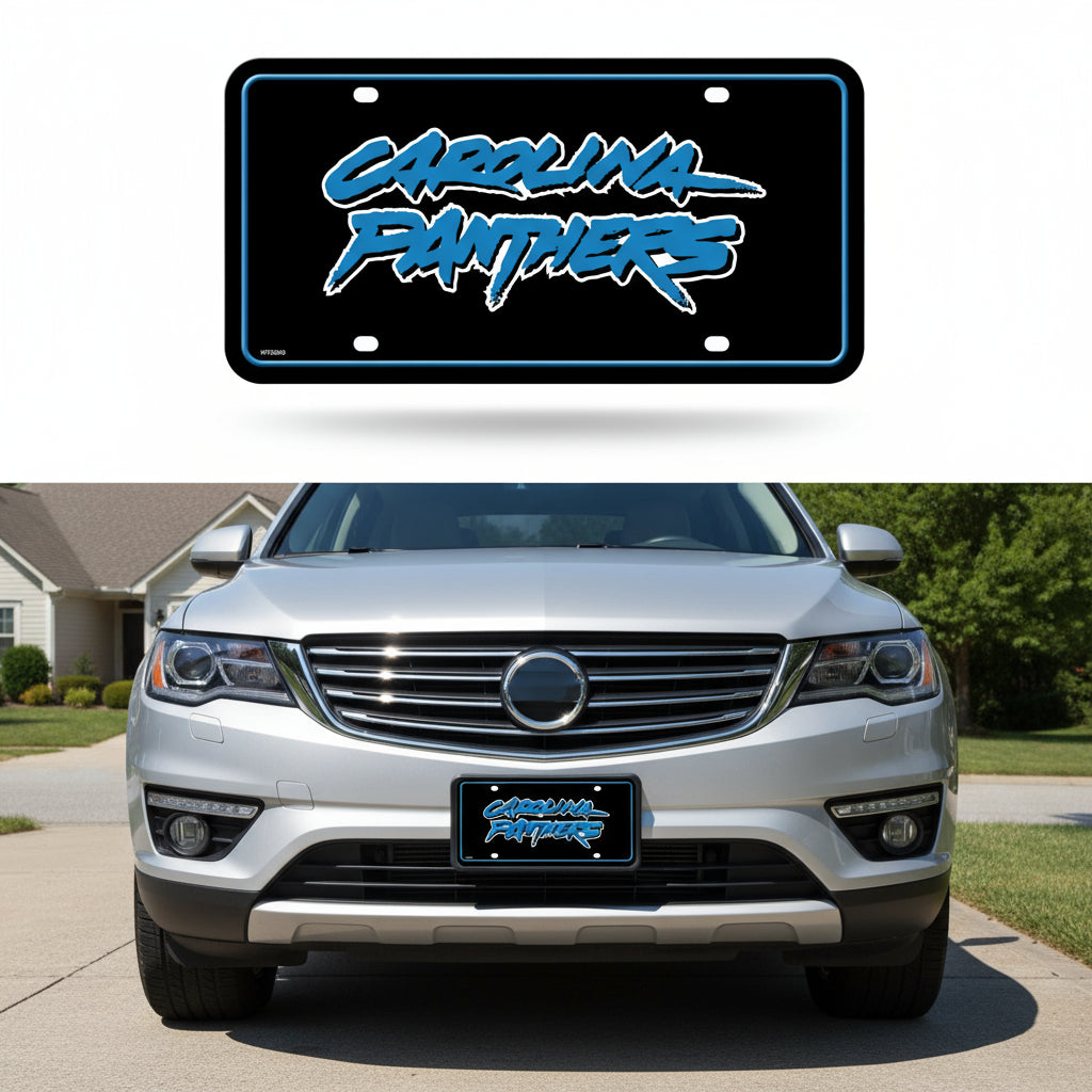 Rico Industries NFL Football Modern Retro Metal Auto Tag 6" x 12" - Great for Truck/Car/SUV