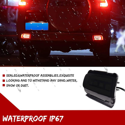 3D Optic LED Rear Bumper Reflectors Brake Tail Light Lamps Kit For Toyota Land Cruiser PRADO FJ 150 2010 - 2018