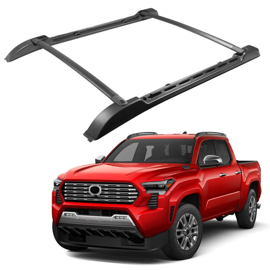 Roof Rack Cross Bar Fit for Toyota Tacoma 2005-2023 Rooftop Side Rails 150LBS Heavy Duty Aluminum Crossbars for Kayak, Surfboard, Canoe, Bike, Luggage & Cargo Carrier