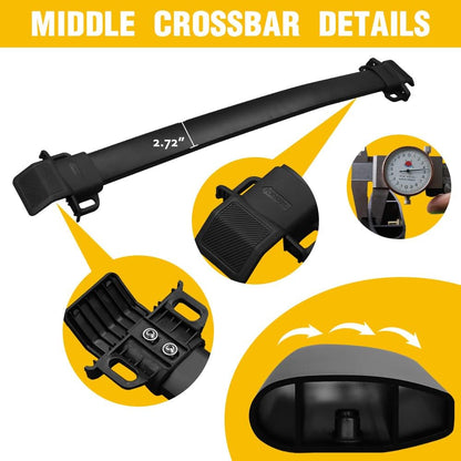4PCS Roof Rack Rails Cross Bars Kit Fit for Ford Bronco Hard TOP 2Door & 4Door 2021 2022 2023 - OMOTOR