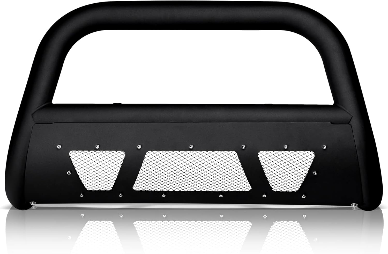 Armordillo USA 7168763 Mesh Bull Bar Bumper Guard - Matte Black Fits 2004-2022 Ford F150 / 2003-2017 Expedition