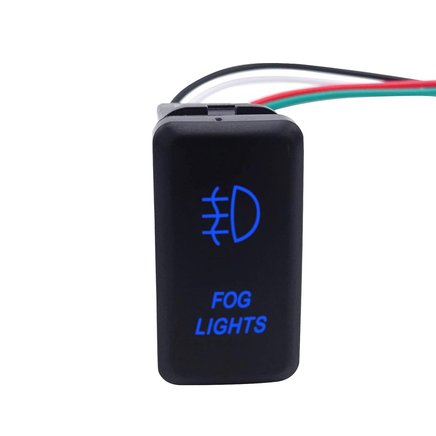 WeiSen Push Switch with Fog Lights Symbol Blue Backlight ON-Off with Connector Wire Kit Compatible with Toyota