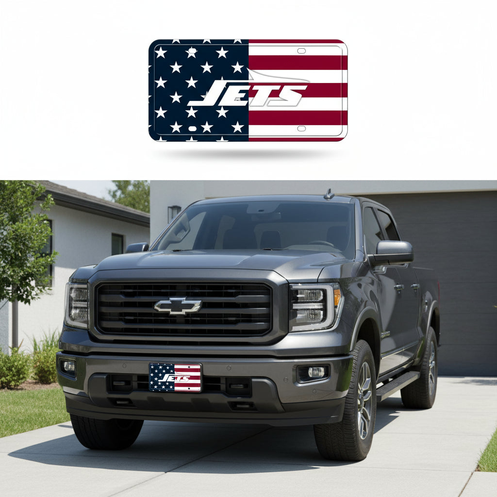 Rico Industries NFL Football USA Metal Auto Tag 6" x 12" - Great for Truck/Car/SUV