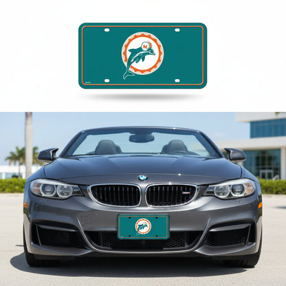 Rico Industries NFL Football Modern Retro Metal Auto Tag 6" x 12" - Great for Truck/Car/SUV