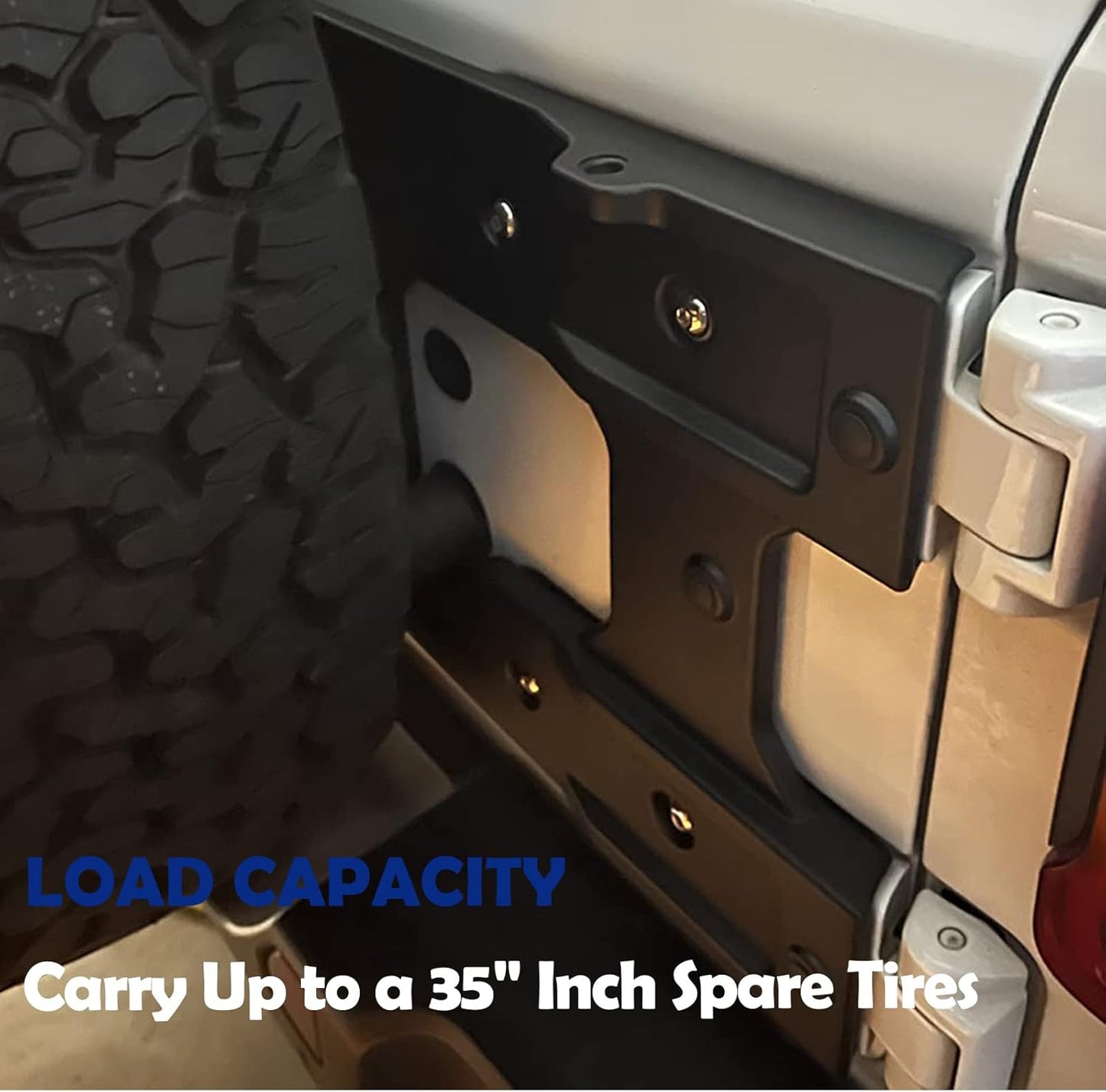 Spare Tire Carrier Hinge Reinforcement Kits Compatible with 2018 - 2021 Jeep Wrangler JL