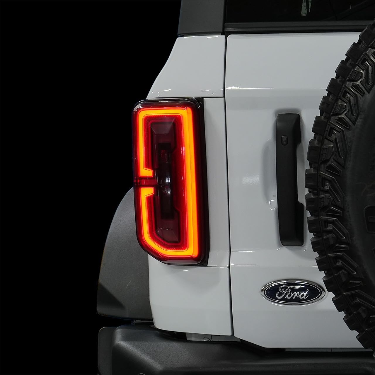 Smoked LED Tail Light Covers for Ford Bronco 2021+ 2/4 Door ( Not fit Base or Sport models)