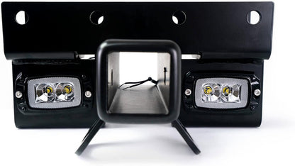 Bolt-on Hitch with Lights Compatible with 2007-2018 Jeep Wrangler JK & 2018-2025 Jeep Wrangler JL | Uses Factory Mounting Location | 2-inch Receiver | LED Lights Included | DV8 Offroad