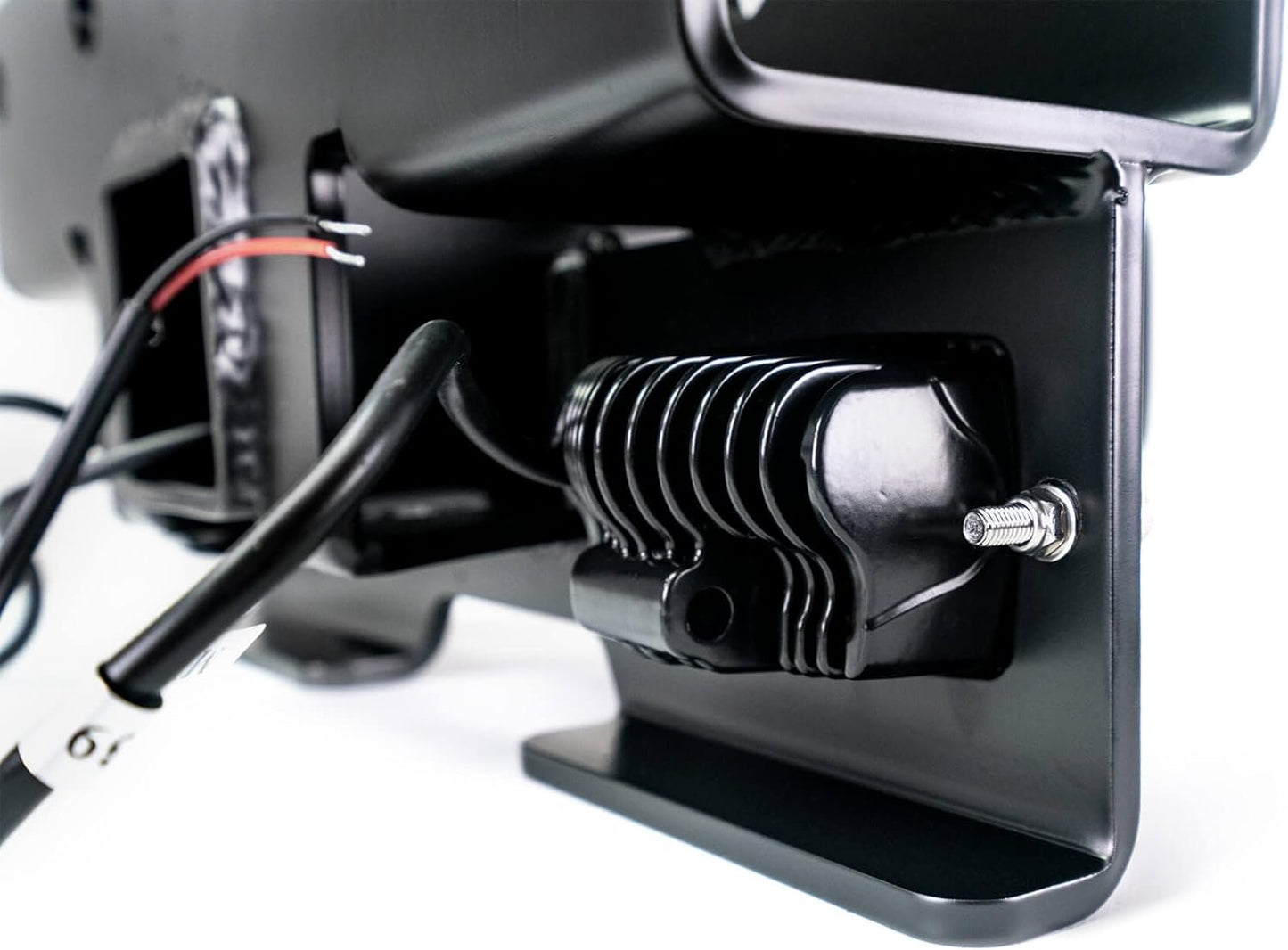 Bolt-on Hitch with Lights Compatible with 2007-2018 Jeep Wrangler JK & 2018-2025 Jeep Wrangler JL | Uses Factory Mounting Location | 2-inch Receiver | LED Lights Included | DV8 Offroad