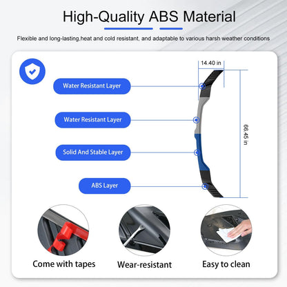 Hood Deflector Compatible with 2019-2025 Dodge Ram 1500 Hood Protector (No Rebel RHO TRX) ABS Shield Replacement for 2019-2025 Dodge Ram 1500 Accessories (Glossy Black)