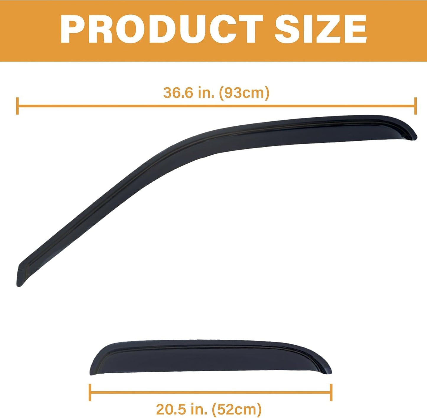 4Pcs Rain Guards Compatible with 2000-2006 Toyota Tundra Extended Cab