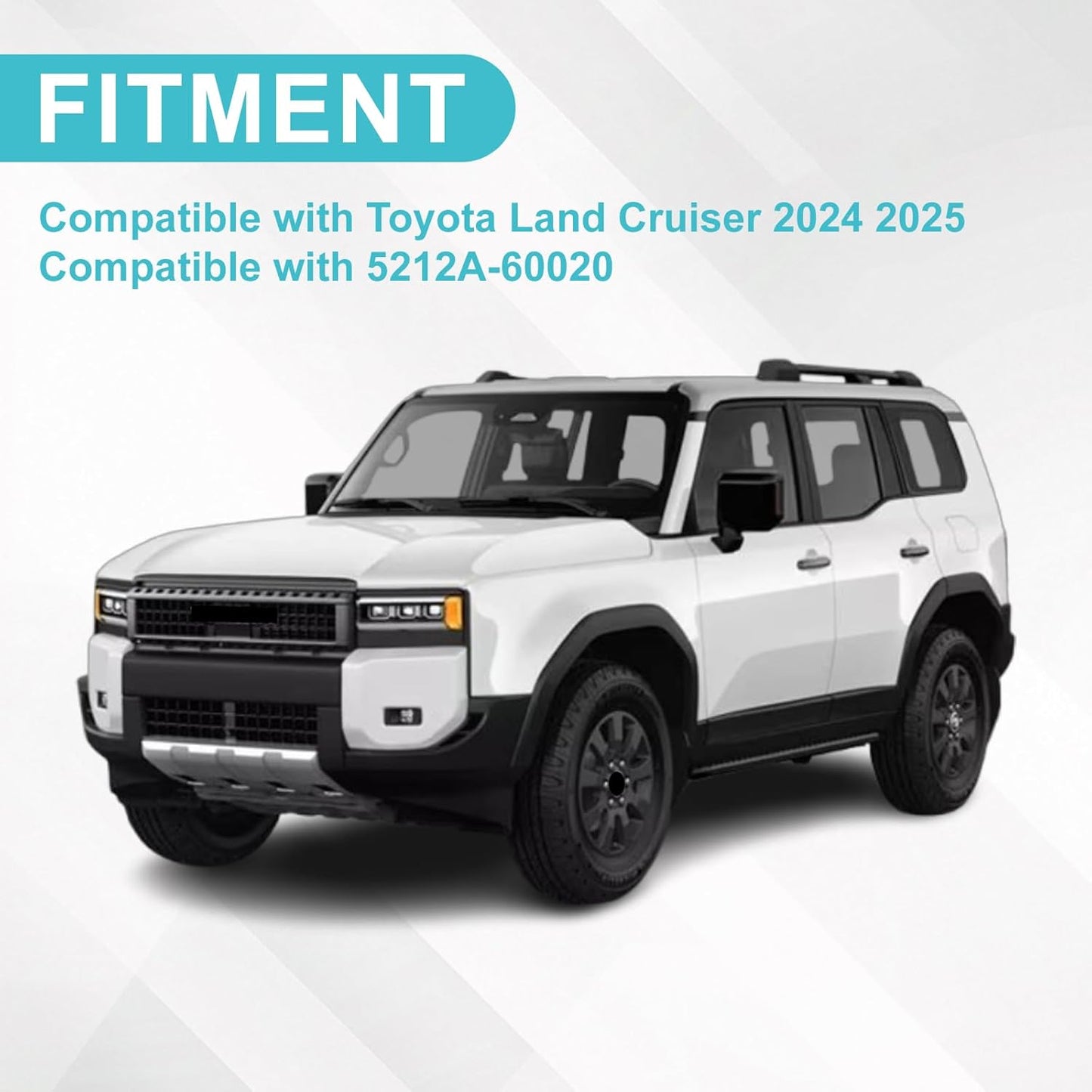 Matter Black Front Bumper Grill Lower Grille Compatible with 2024 2025 Toyota Land Cruiser