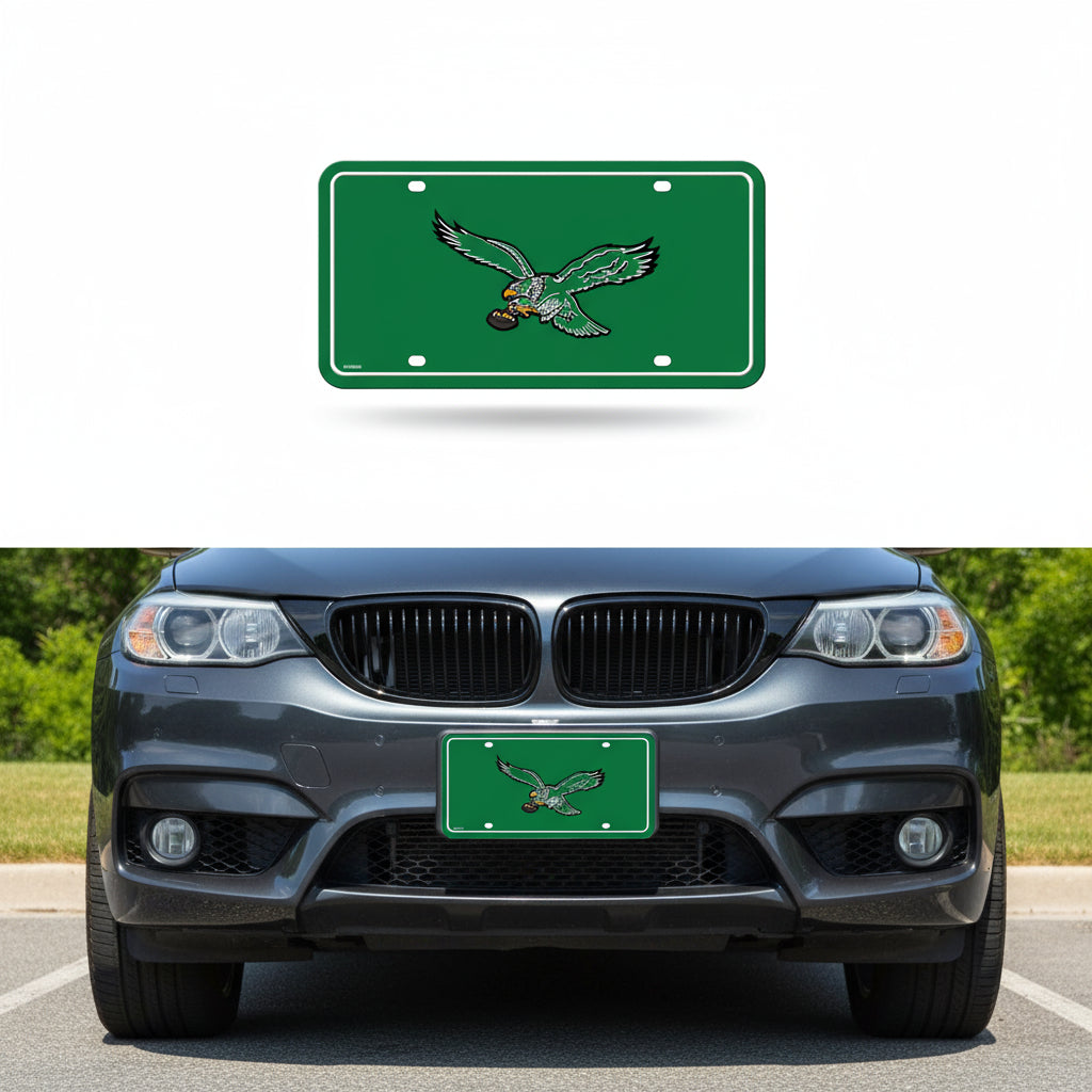 Rico Industries NFL Football Modern Retro Metal Auto Tag 6" x 12" - Great for Truck/Car/SUV