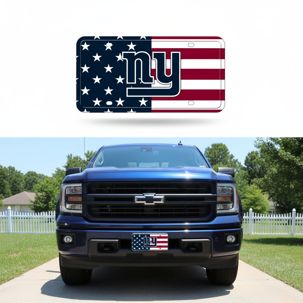 Rico Industries NFL Football USA Metal Auto Tag 6" x 12" - Great for Truck/Car/SUV