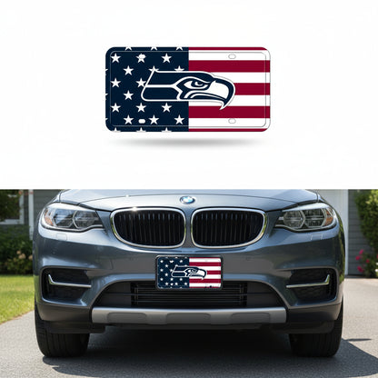 Rico Industries NFL Football USA Metal Auto Tag 6" x 12" - Great for Truck/Car/SUV