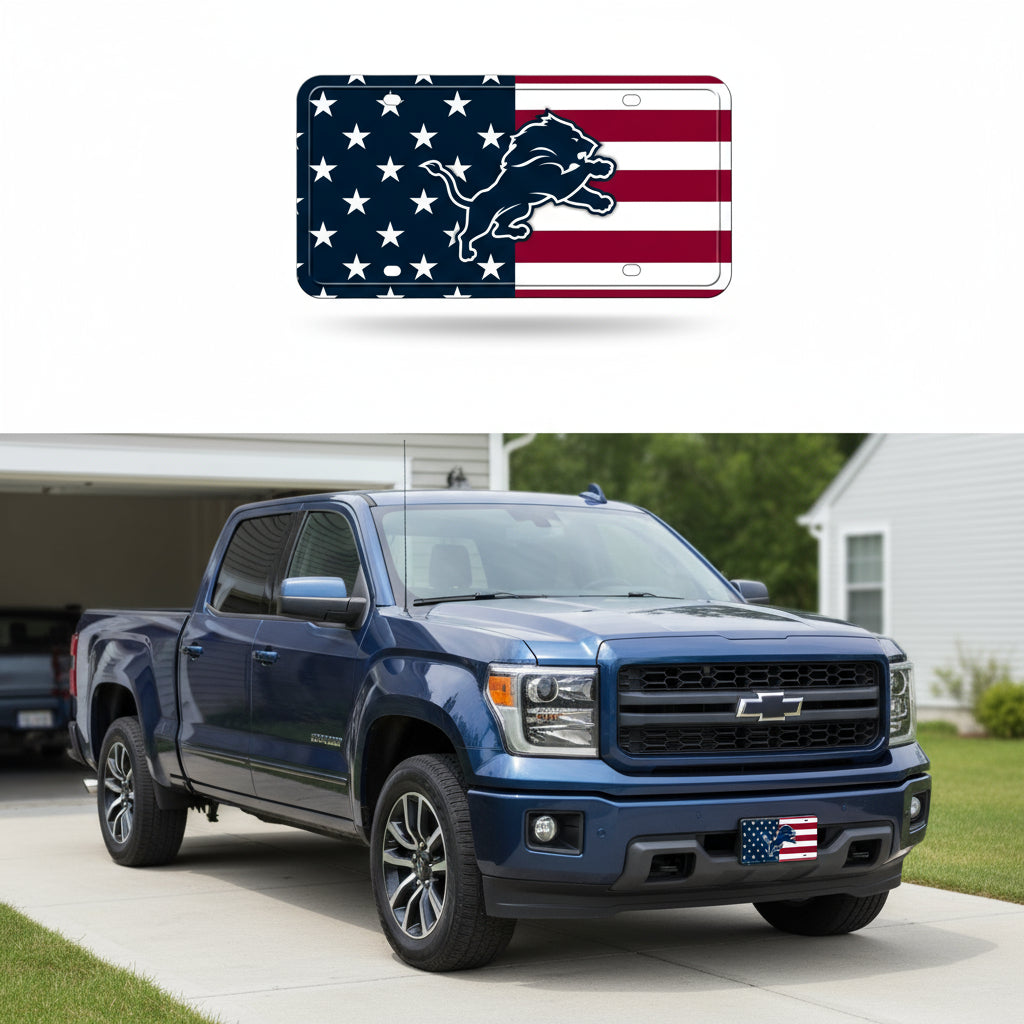 Rico Industries NFL Football USA Metal Auto Tag 6" x 12" - Great for Truck/Car/SUV