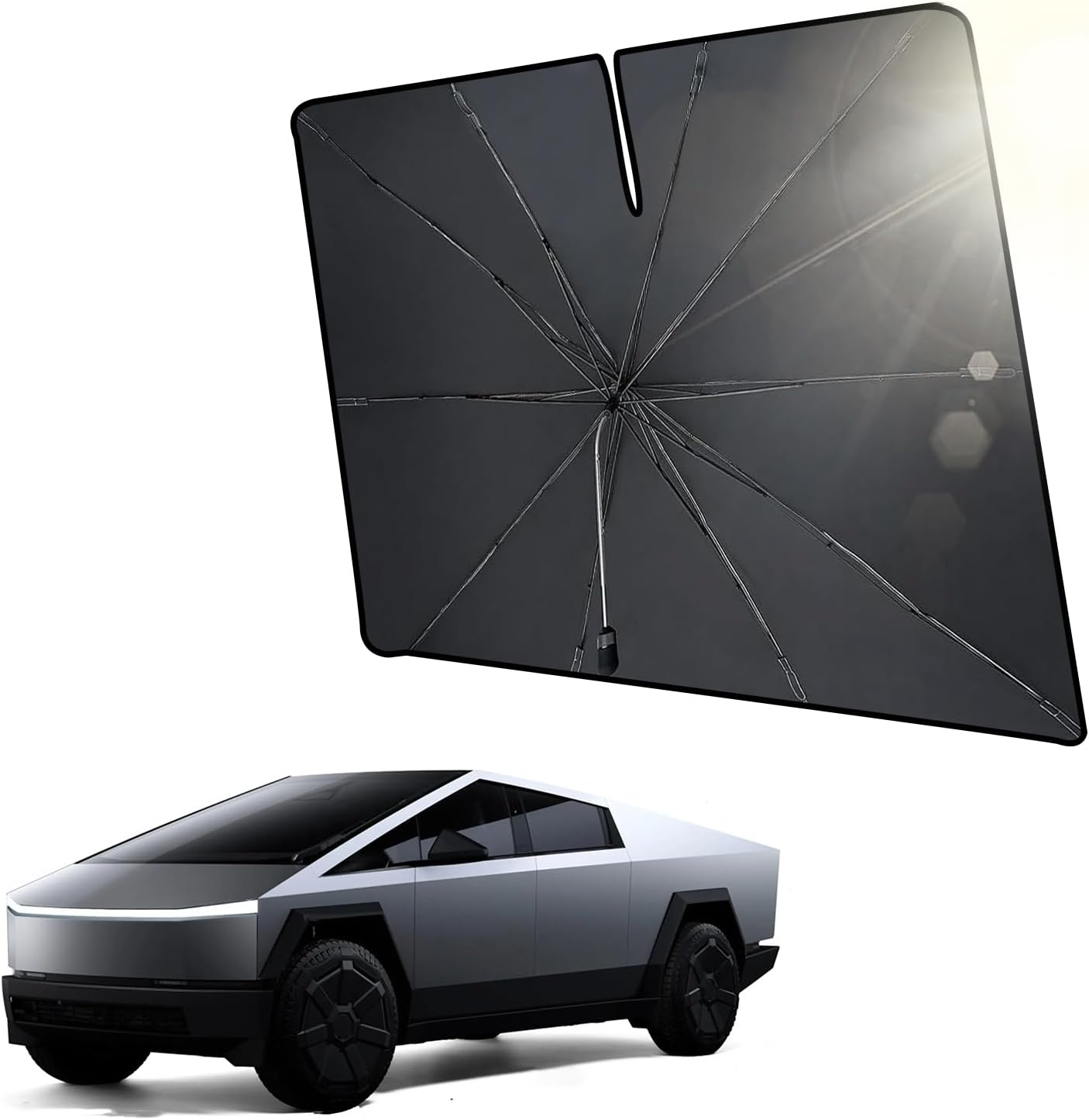 Windshield Sun Shade UV Protection For Tesla Cybertruck 2024