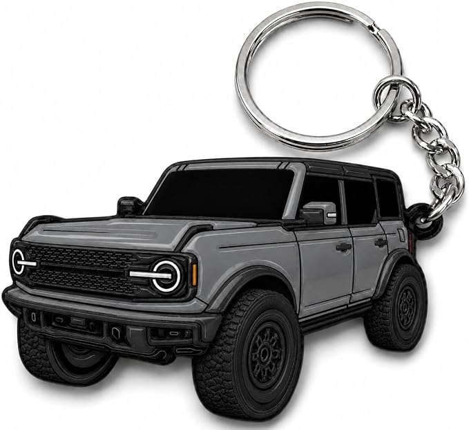 Bronco Keychain Accessories 4 door key chain Fob Cover Cool Mods compatible with Ford Bronco 2021- 2025