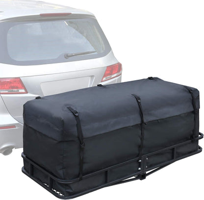 Hitch Mount Cargo Carrier Bag 16.8 Cubic Waterproof Luggage Storage Bag Black Traveling Bags for Car Truck SUV - OMOTOR