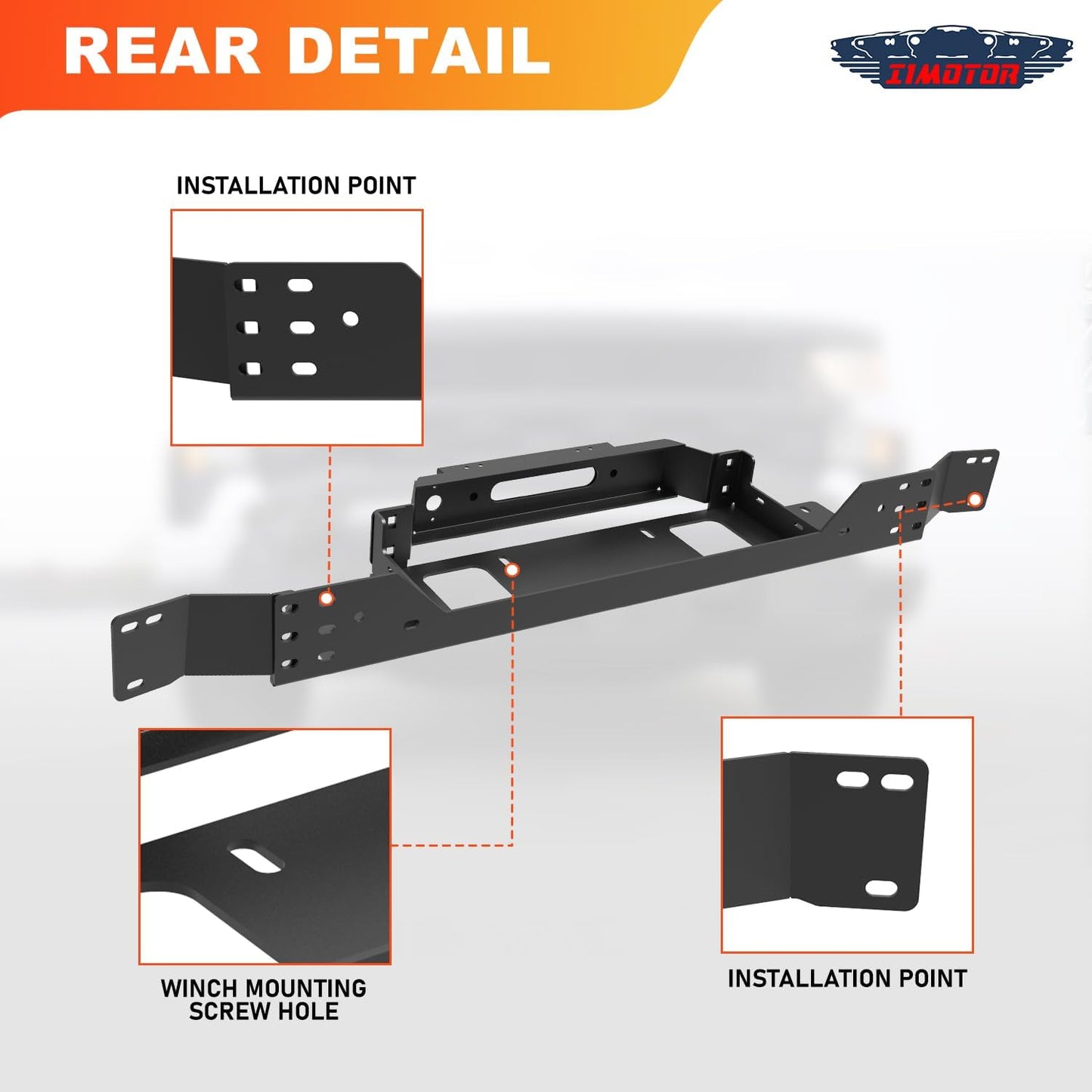 Front Hidden Winch Plate for 2014-2021 Toyota Tundra with Flip-up Licence Plate Mounting Bracket