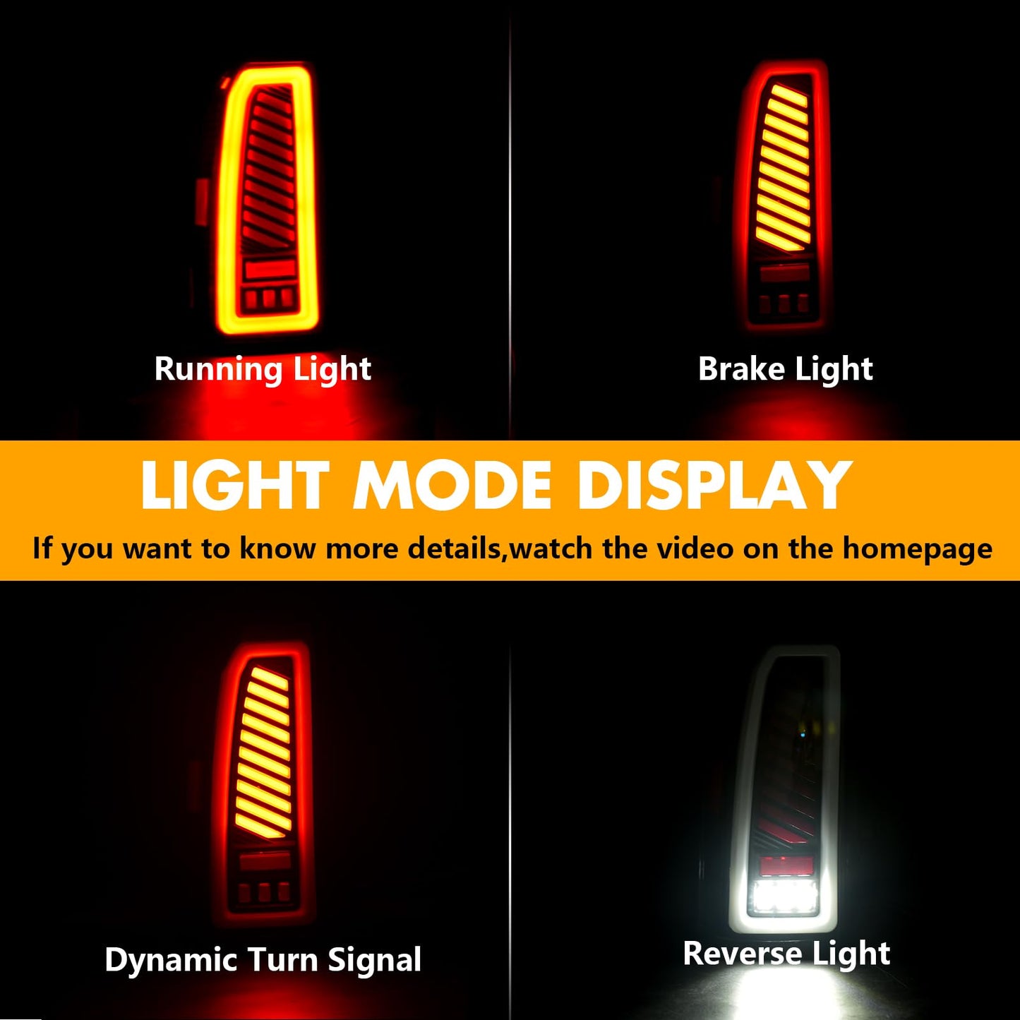 Sequential LED Tail Lights for 2015-2020 GMC Yukon/Yukon XL