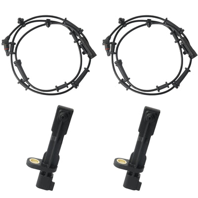 4PCS ABS Wheel Speed Sensor Compatible with 2007-2011 Jeep Wrangler 3.8L, 2012-2017 Jeep Wrangler 3.6L