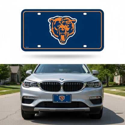 Rico Industries NFL Football Modern Retro Metal Auto Tag 6" x 12" - Great for Truck/Car/SUV